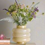 Bloomingville Sahara Vase Gelb Glas D21,5xH22 cm – mundgeblasene Glasvase