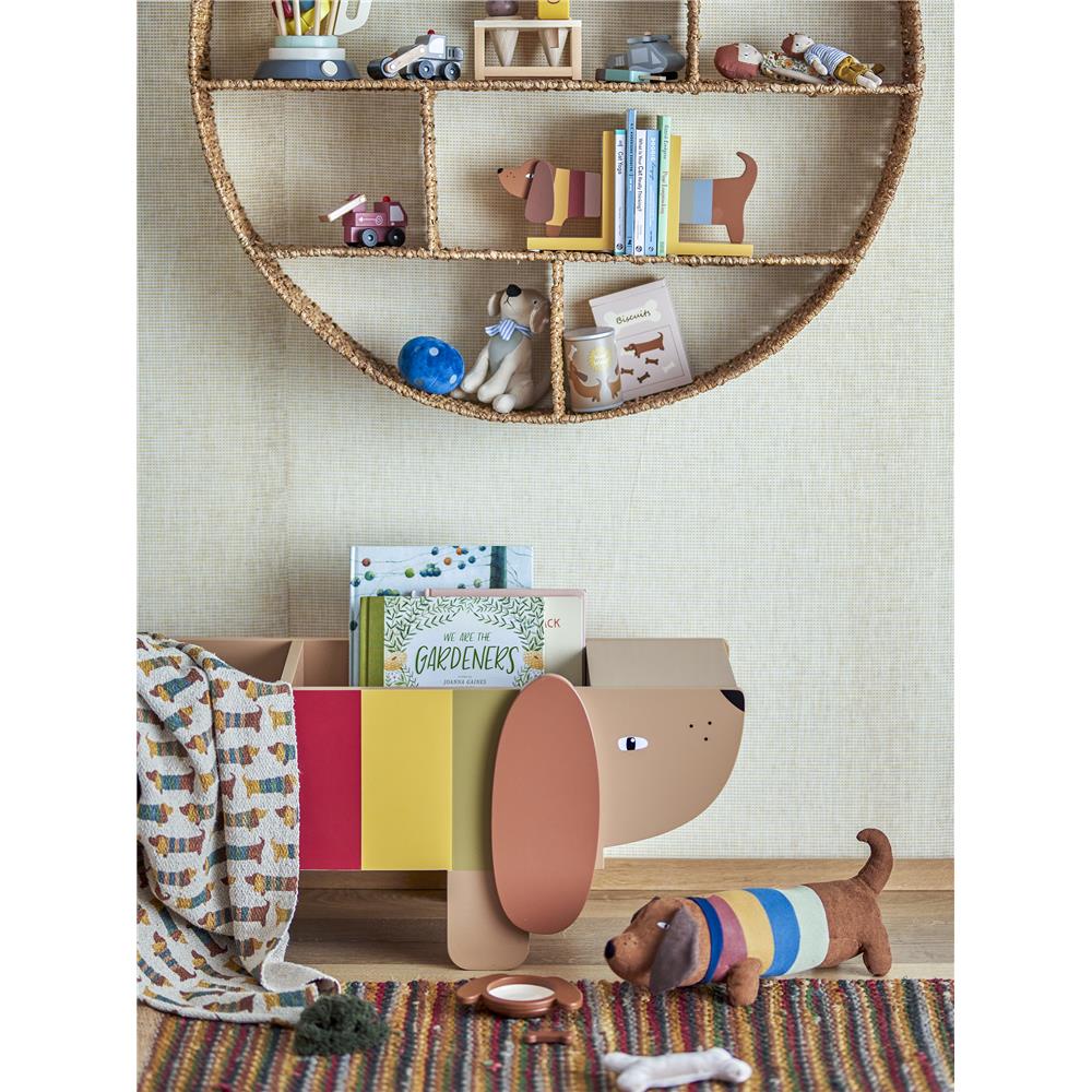 Bloomingville MINI Charlie Bücherständer, Braun, Bücherregal, Hund, Kinderzimmer, dänisches Design