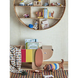Bloomingville MINI Charlie Bücherständer, Braun, Bücherregal, Hund, Kinderzimmer, dänisches Design