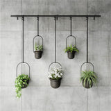 Umbra Triflora Vase in Schwarz, 5er-Hängeblumentopf für Wand- und Deckenmontage