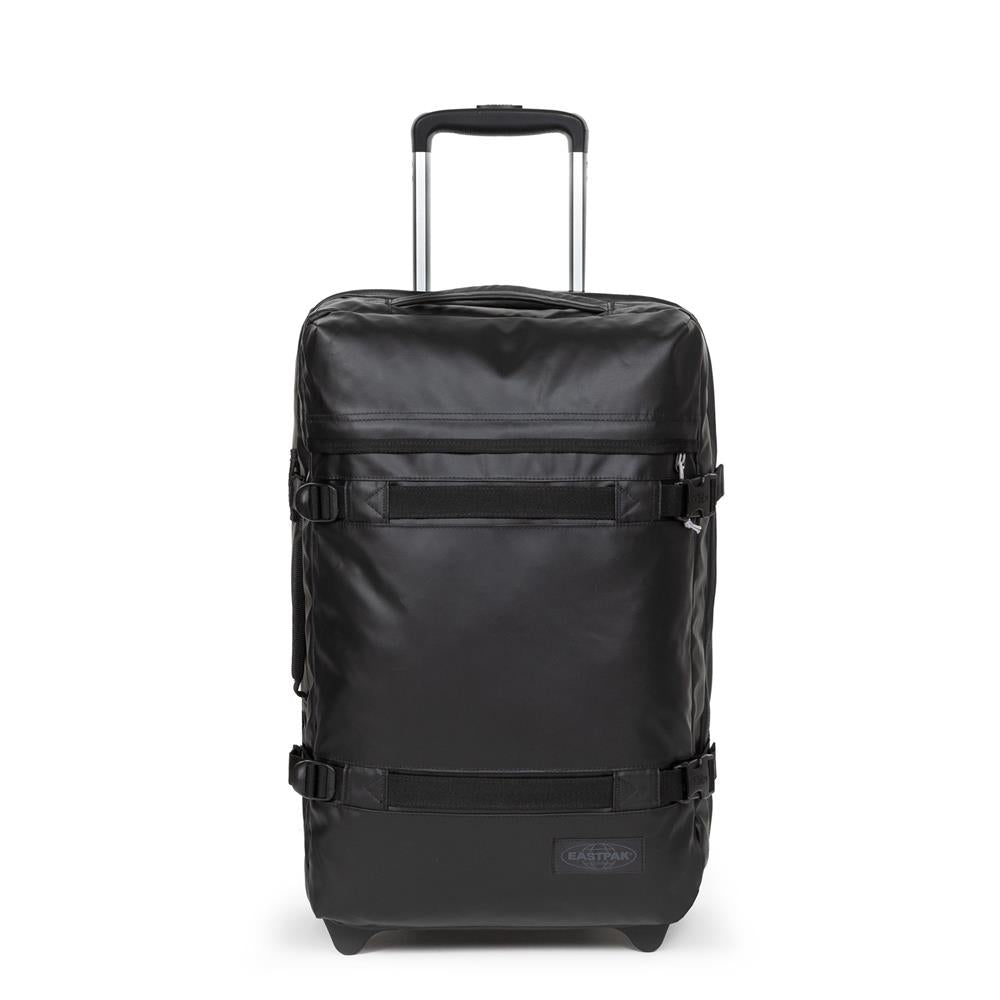 Eastpak TRANSIT'R S, Kleiner Reisetrolley, Tarp Black (schwarz), 42L, Rollkoffer mit 2 Rädern und TSA-Schloss
