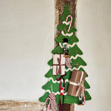 Bloomingville Salwa Teddybär Weihnachtsanhänger, Rot, 3er Set Baumschmuck
