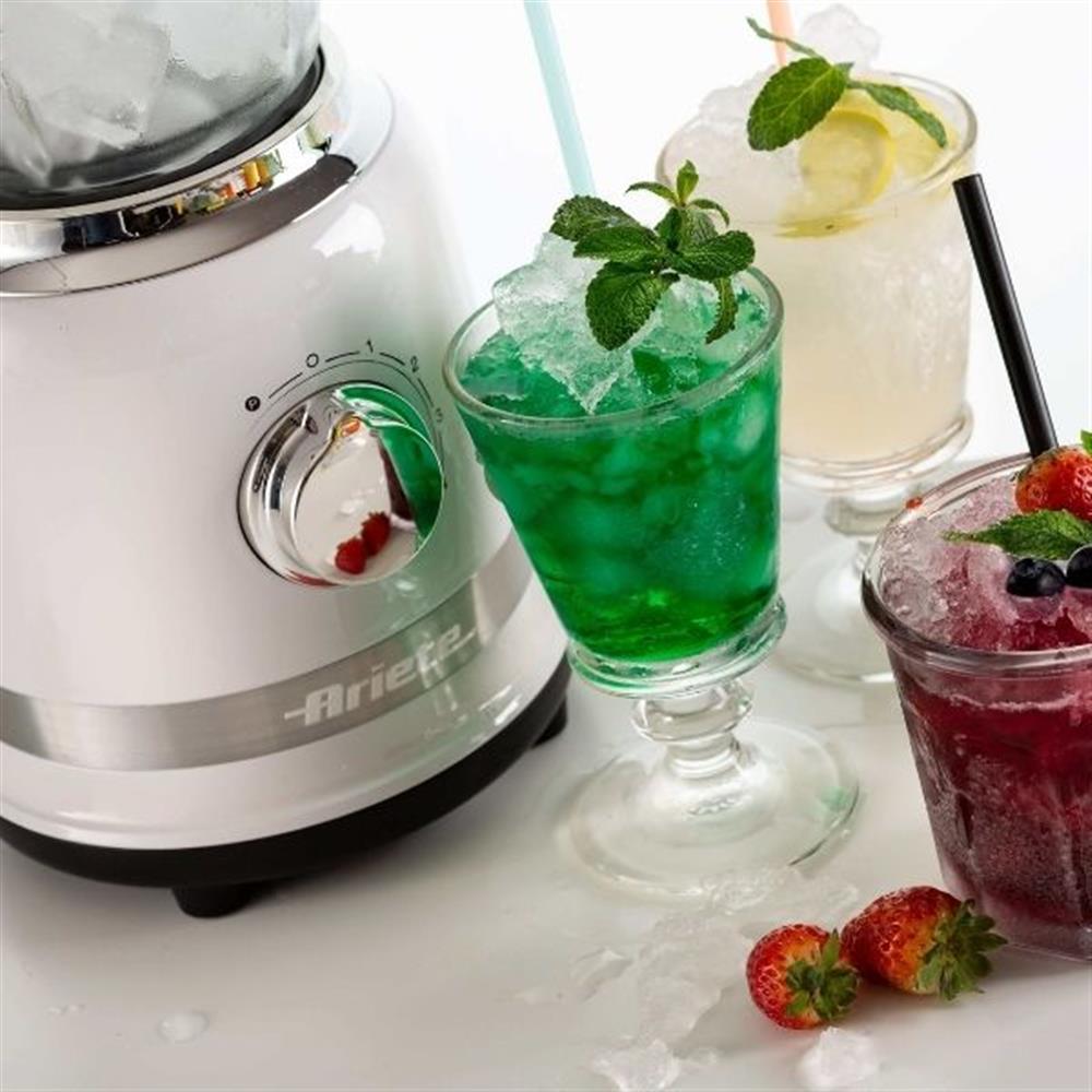 Ariete Moderna Standmixer, Weiß, Glasbehälter 1,5L, Smoothie Maker, Modernes Design