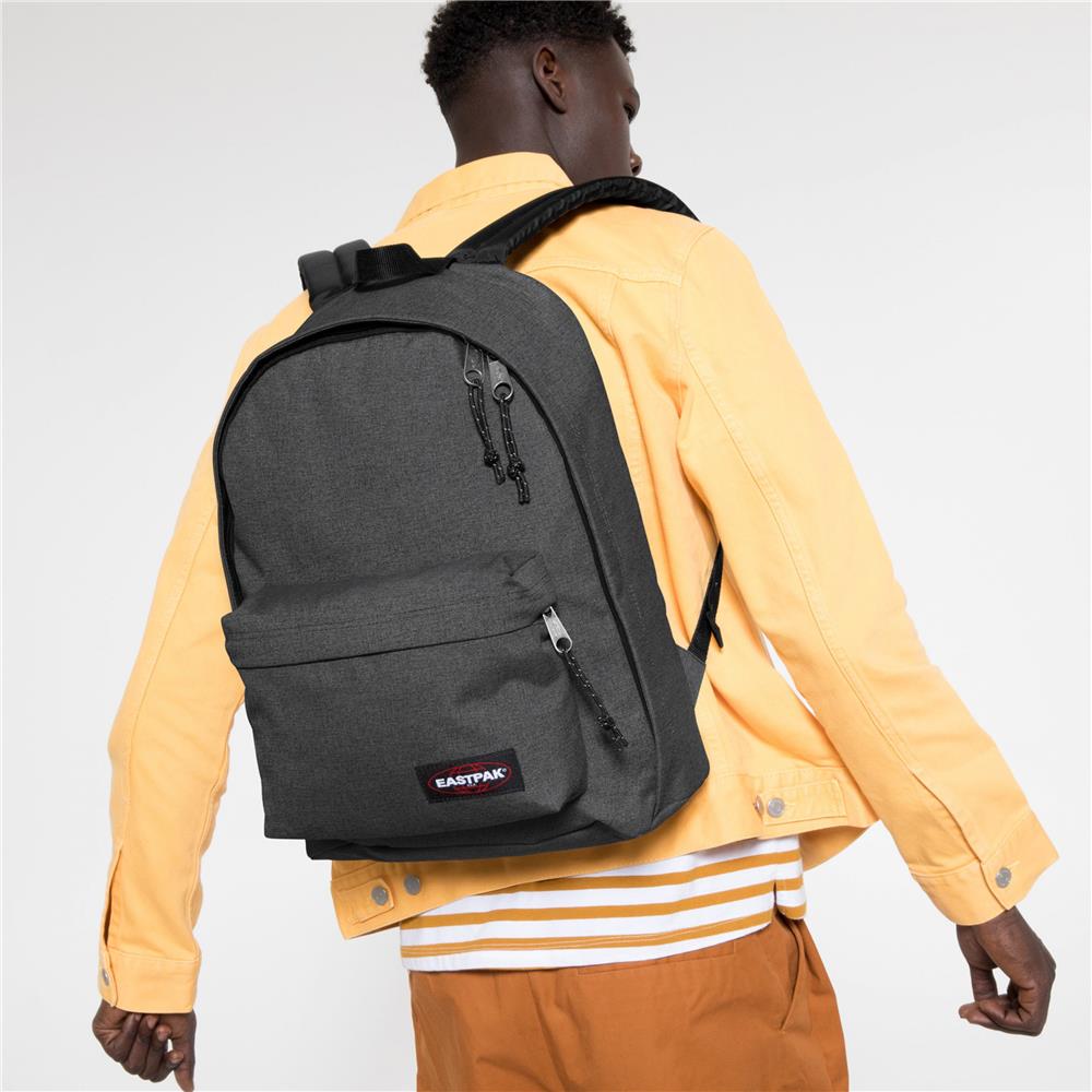Eastpak OUT OF OFFICE, Rucksack, Black Denim (grau), 27L, mit Laptopfach