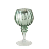 BOLTZE Windlicht Minou 3er Set Glas Grün 30 x 10 cm