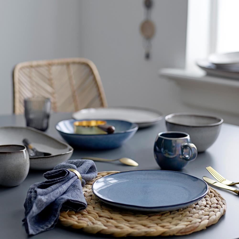 Bloomingville Sandrine Geschirrset Blau Steingut 12-teilig – blaues Keramikset