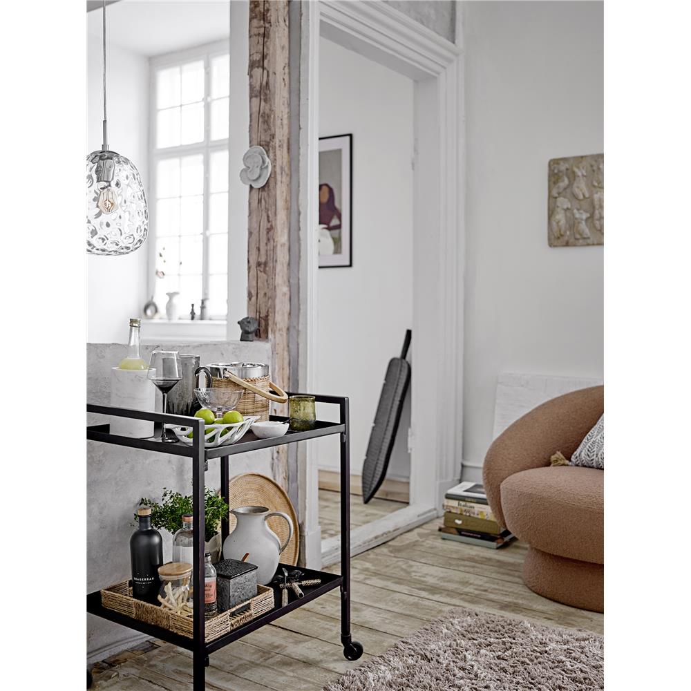 Bloomingville Lecia Serviertablett-Set aus Jute, Bambus & Metall – 3er Set