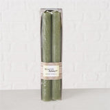 BOLTZE Stabkerze Melia grün 4 Stück 20cm Kerzen Wachskerzen Leuchterkerzen Tafelkerzen