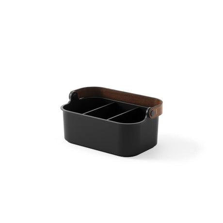 Umbra Bellwood Vorratsschrank Organizer mit 3 Fächern, mittlerer Aufbewahrungsbehälter in Schwarz/Walnuss