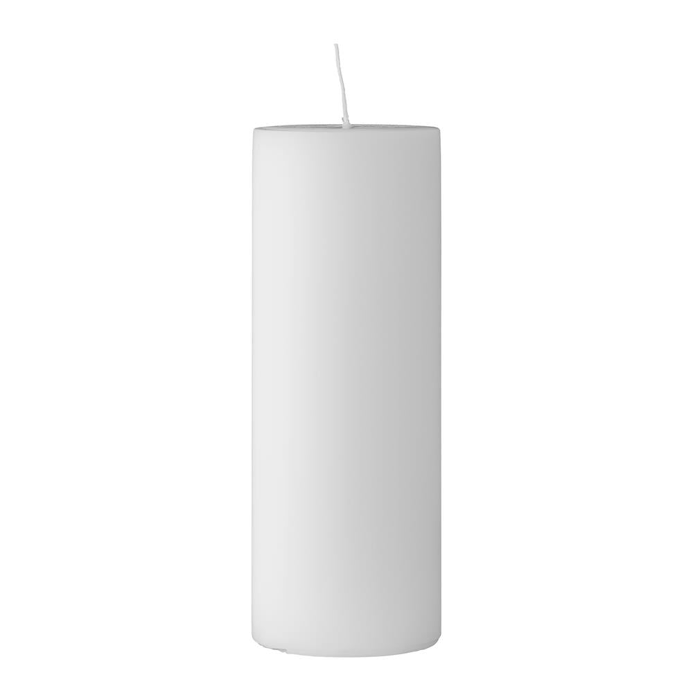 Bloomingville Anja Stumpenkerze Weiß 20 cm – Unparfümierte Dekokerze aus Paraffin