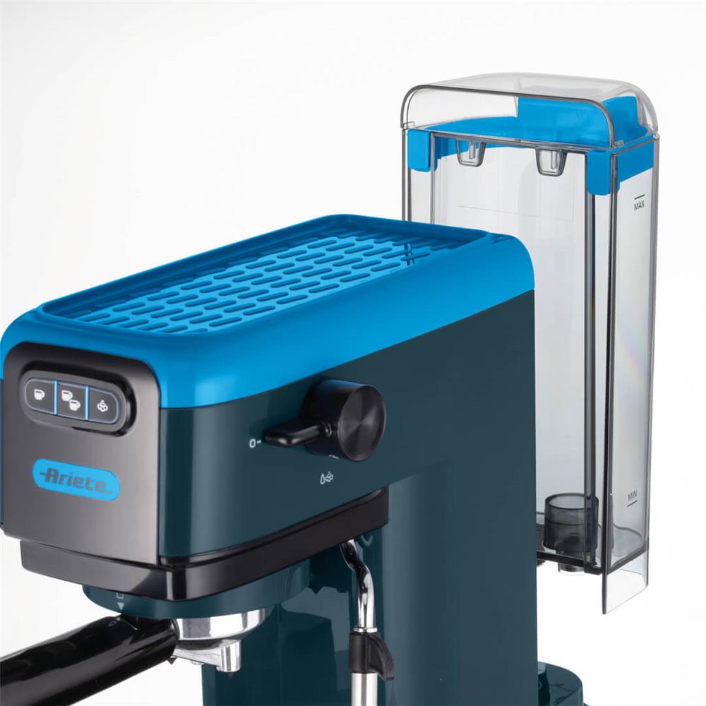 Ariete Espressomaschine, Sky Blue, Siebträgermaschine für Pulver und ESE-Pads