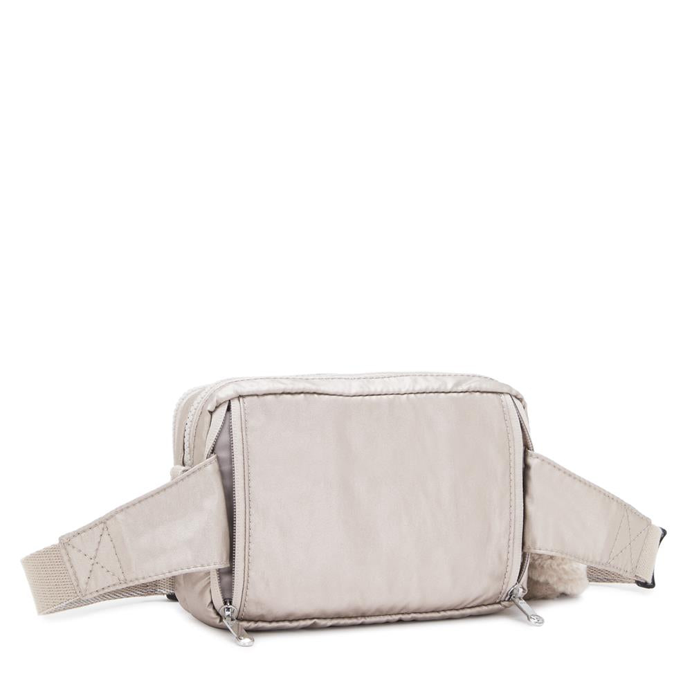 Kipling ABANU MULTI, 2-in-1-Crossbody- und Bauchtasche, Metallic Glow (beige), Schultertasche