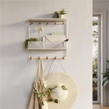 Umbra Estique Regal mit 10 Haken, Accessoire Organizer für den Eingang, in Weiß