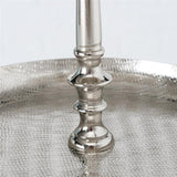 BOLTZE Etagere Passia 30cm 2-stöckig Silber glänzend mit Griff für Dekoration Elegantes Design
