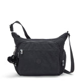 Kipling GABBIE M, Mittelgroße Umhängetasche, Black Noir (schwarz), Schultertasche mit Reißverschluss