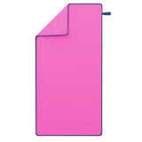 NILS Mikrofaserhandtuch 200x90 cm in Rosa - schnelltrocknendes Handtuch für Camping, Strand & Sport