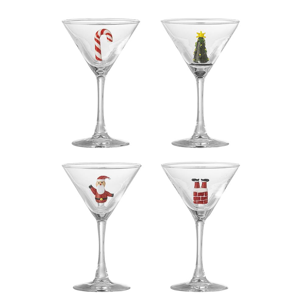 Bloomingville Misa Cocktailglas Klar Glas 4er Set Weihnachtsgläser 170 ml