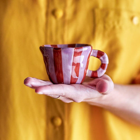 Bloomingville Nini Tasse Bunt Steingut D7,5xH5,5 cm – handbemalte Tasse