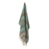 Bloomingville Isnel Decke blau recycelte Baumwolle 160x130 cm