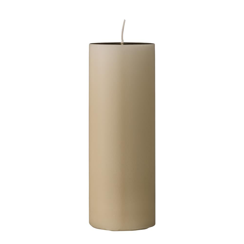 Bloomingville Anja Stumpenkerze Natur 20 cm – Unparfümierte Dekokerze aus Paraffin