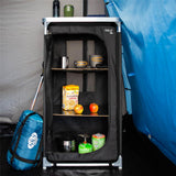 NILS CAMP Campingschrank mit Arbeitsplatte - faltbarer Outdoor Schrank für Camping & Reisen