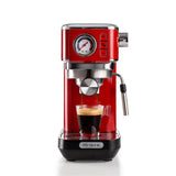 Ariete Moderna Espressomaschine Slim, Rot, Siebträgermaschine, 1-Tassen-Kaffeemaschine