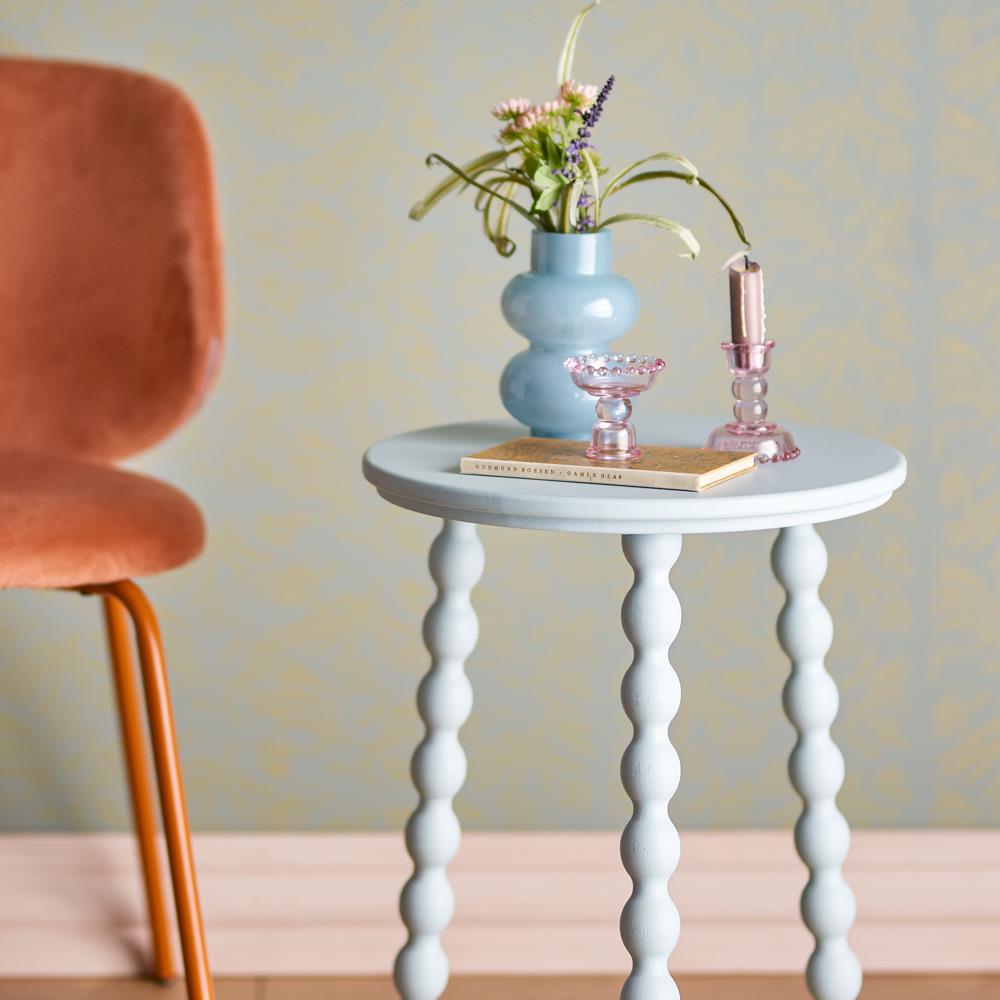 Bloomingville Salino Beistelltisch Blau Tannenholz D41xH53 cm – pastellblauer Beistelltisch