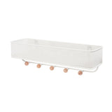 Umbra Estique Schlüsselbrett mit Briefablage, Multifunktionaler Wand Organizer mit 5 Haken, in Weiß