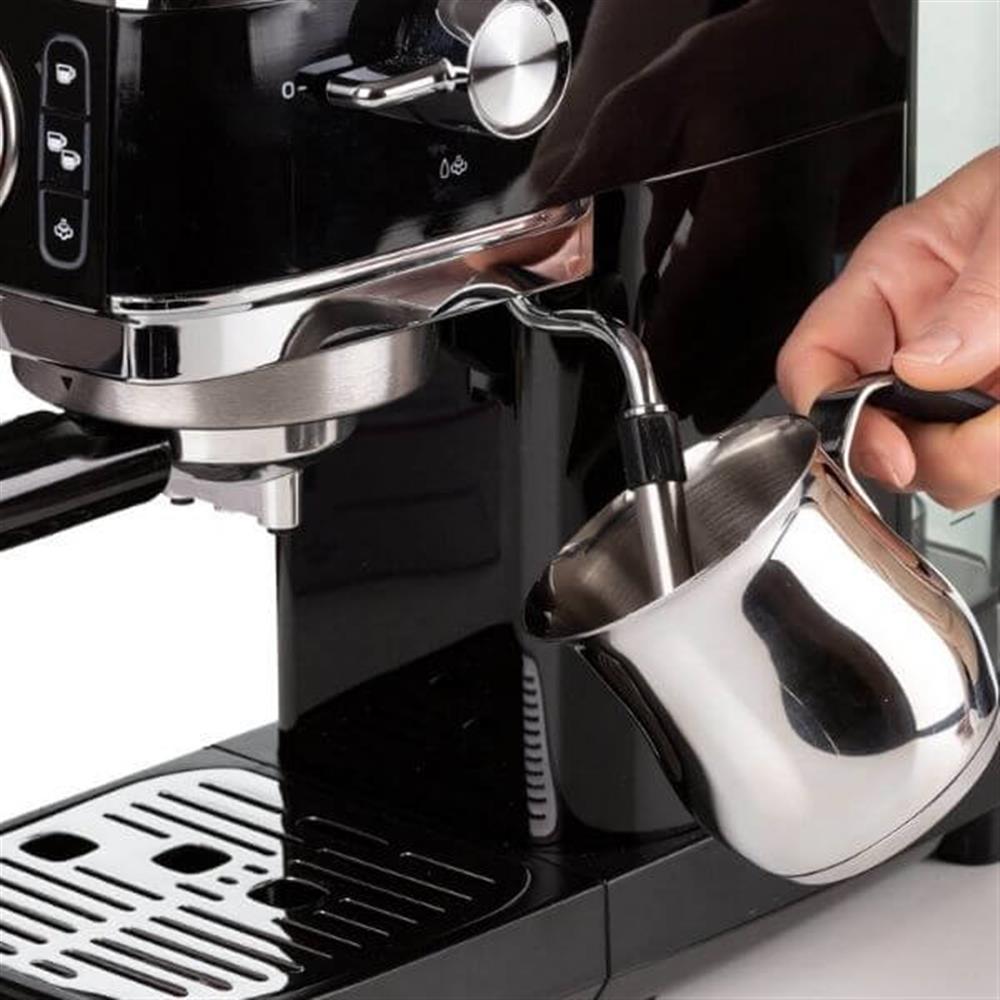 Ariete Moderna Espressomaschine Slim, Schwarz, Siebträgermaschine, 1-Tassen-Kaffeemaschine