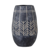 Bloomingville Mahi Deko Vase, Schwarz, Keramik D16xH25 cm