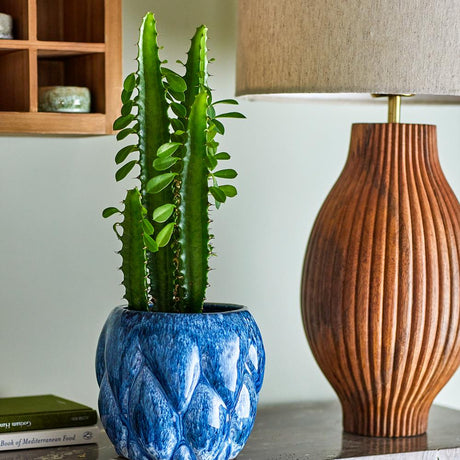 Bloomingville Posey Blumentopf blau Steingut D15xH14 cm