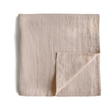 Mushie Musselin-Baby-Wickeldecke, Blush, Pucktuch aus 100% Bio-Baumwolle