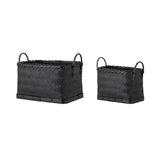 Bloomingville Carmil Korb, 2er Set, in Schwarz, aus Seegras