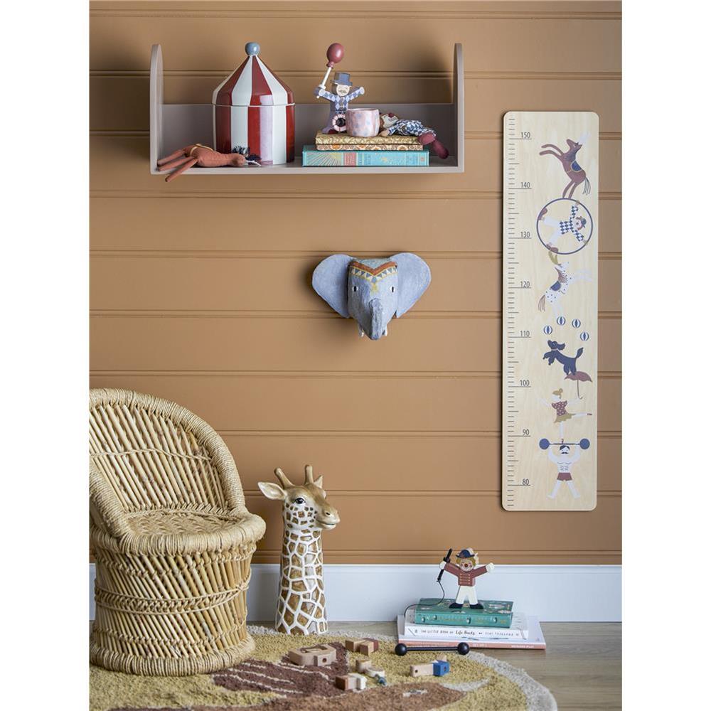 Bloomingville MINI Elli Wanddekoration, Grau, Elefantenkopf aus Papiermaché