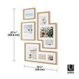 Umbra Mingle Galerie Bilderrahmen-Set und Fotocollage in Natur, 4-teilig