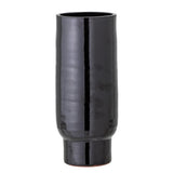 Bloomingville Dekovase Vefa 11,5 x 28,5 cm Schwarz Terrakotta Blumenvase Vase dänisches Design