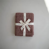 Mushie Gestrickte Babydecke Honigwaben, Desert Rose, aus 100% Bio-Baumwolle