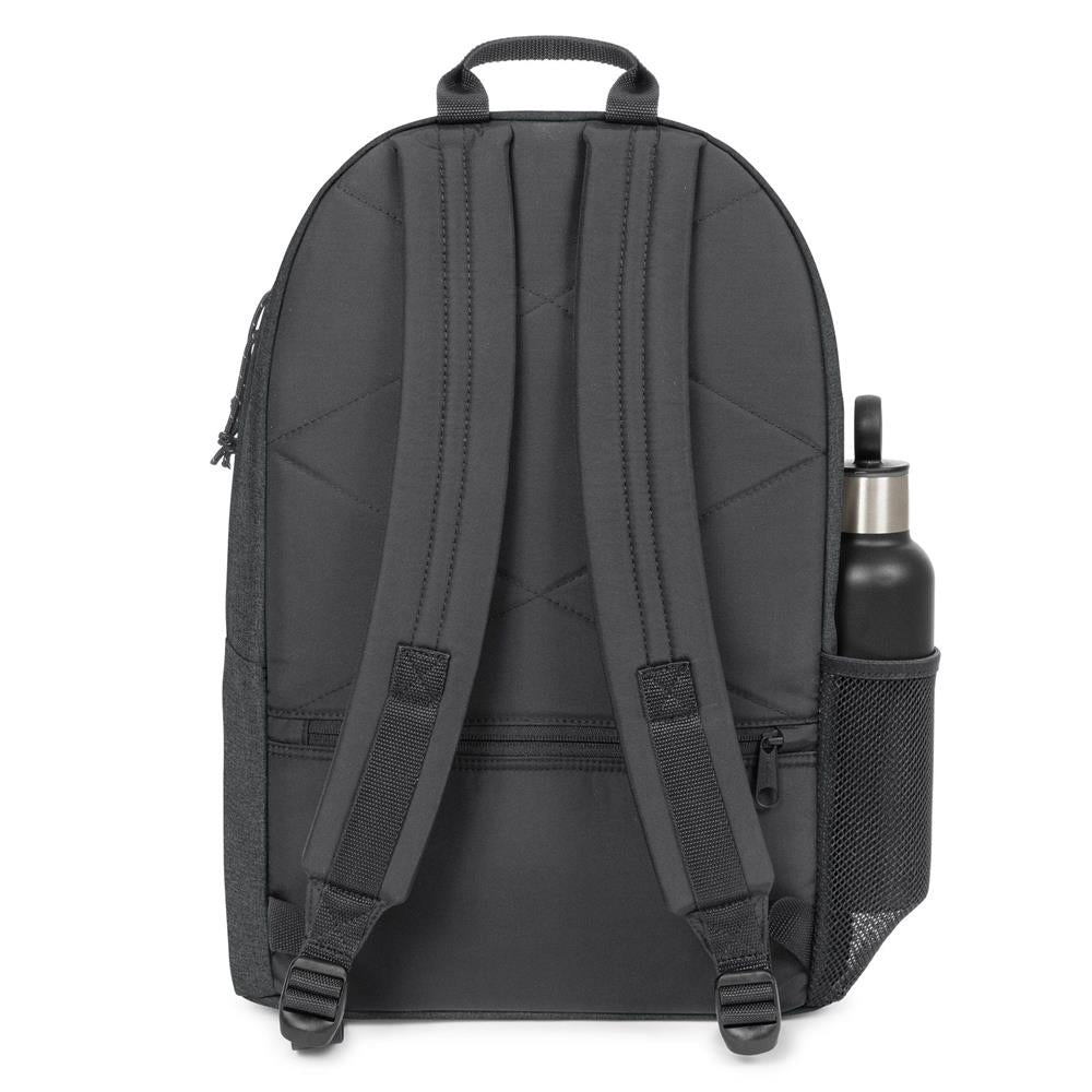 Eastpak PADDED DOUBLE, Rucksack, Black Denim (grau), 24L, mit Flaschenhalter und Laptopfach