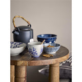 Bloomingville Camellia Schale blau/weiß 370ml Porzellan Müslischale Suppenschüssel dänisches Design