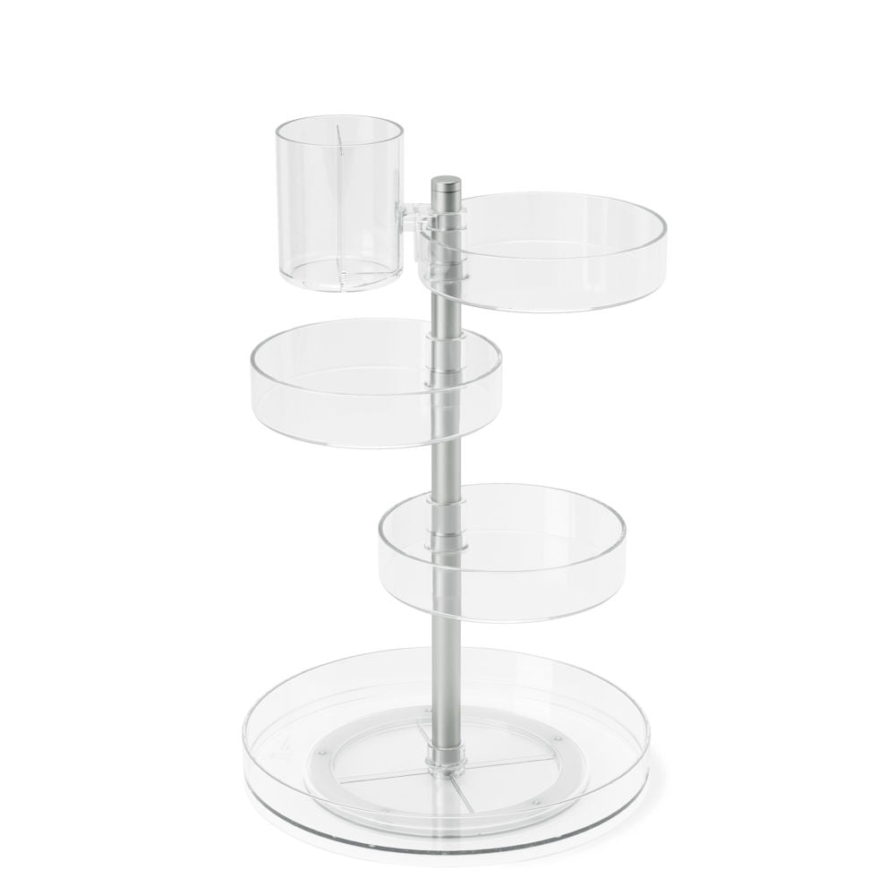 Umbra Pirouette Kosmetik-Organizer Drehbar Transparent Kunststoff 23 x 23 x 35 cm