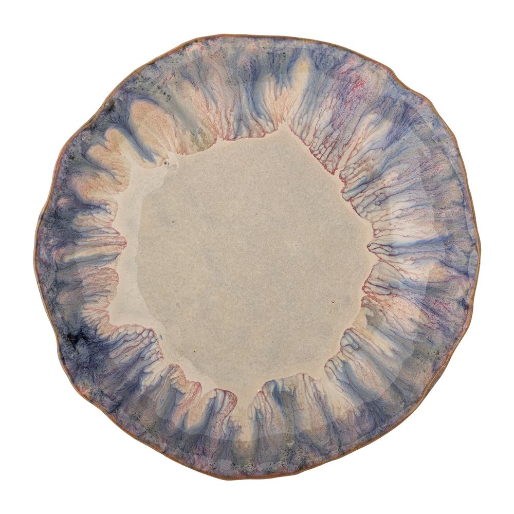 Bloomingville Amalia Schale, Blau, Steingut, 18,5 cm, spülmaschinengeeignet, handglasierte Optik