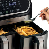 Ariete Air Fryer Dual, Schwarz, Doppel Heißluftfritteuse, 9L, 2100W