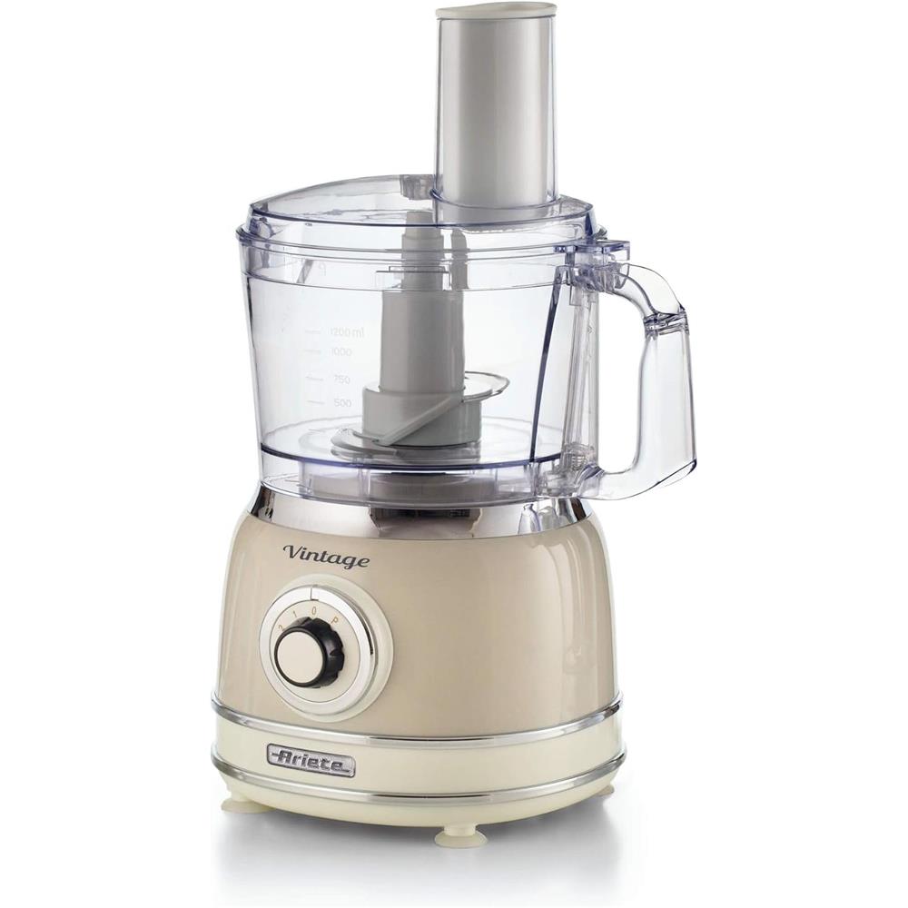 Ariete Vintage Multifunktions-Küchenmaschine, Beige, 2,1L, 1000W, Universalküchenmaschine