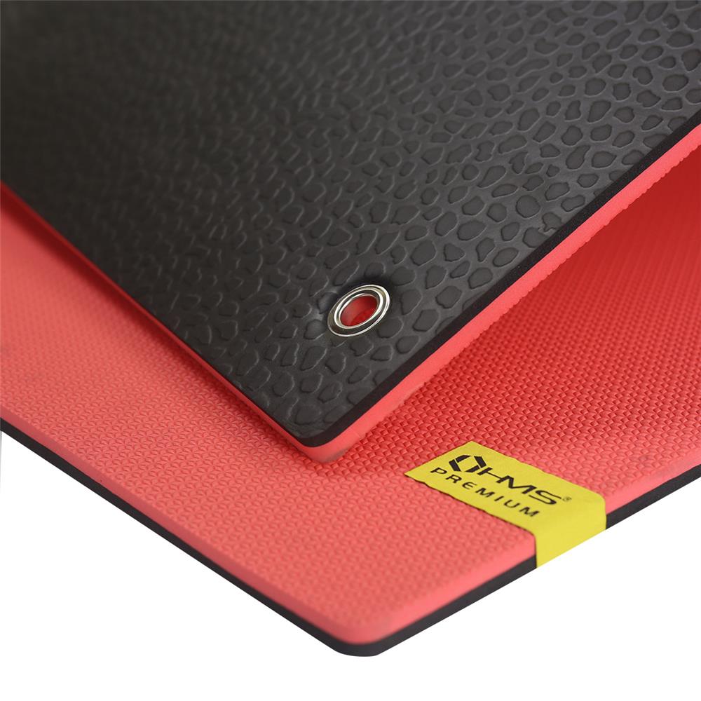 HMS Premium MFK03 Fitnessmatte 180x60 cm 15 mm Rot/Schwarz