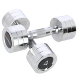 Kurzhantel Set 2x 4 kg verchromt Stahl | HMS CHD