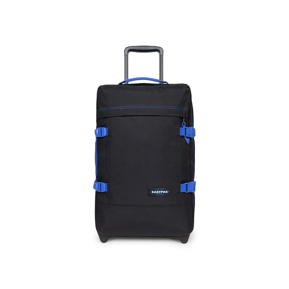 Eastpak TRANVERZ S, Kleiner Reisetrolley, Kontrast Black Blue (blau), 42L, Rollkoffer mit 2 Rädern und TSA-Schloss