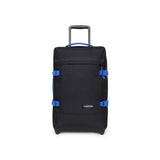 Eastpak TRANVERZ S, Kleiner Reisetrolley, Kontrast Black Blue (blau), 42L, Rollkoffer mit 2 Rädern und TSA-Schloss