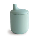 Mushie Silikon-Trinklernbecher, Cambridge Blue, BPA-frei
