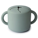 Mushie Snackbecher, Cambridge Blue, aus Silikon, BPA-frei