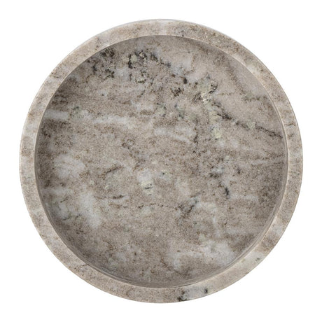 Bloomingville Ivette Tablett, rund, Marmor, 20 cm, dekorative elegante Schale